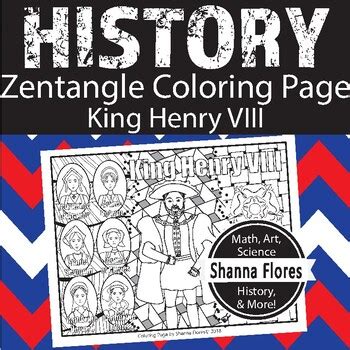 History: King Henry VIII Zentangle Coloring Page 